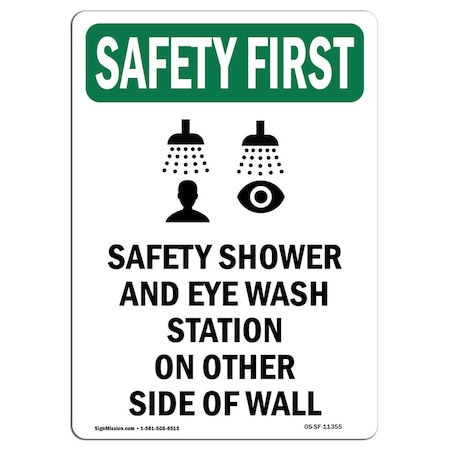 OSHA SAFETY FIRST, 7 Height, Aluminum